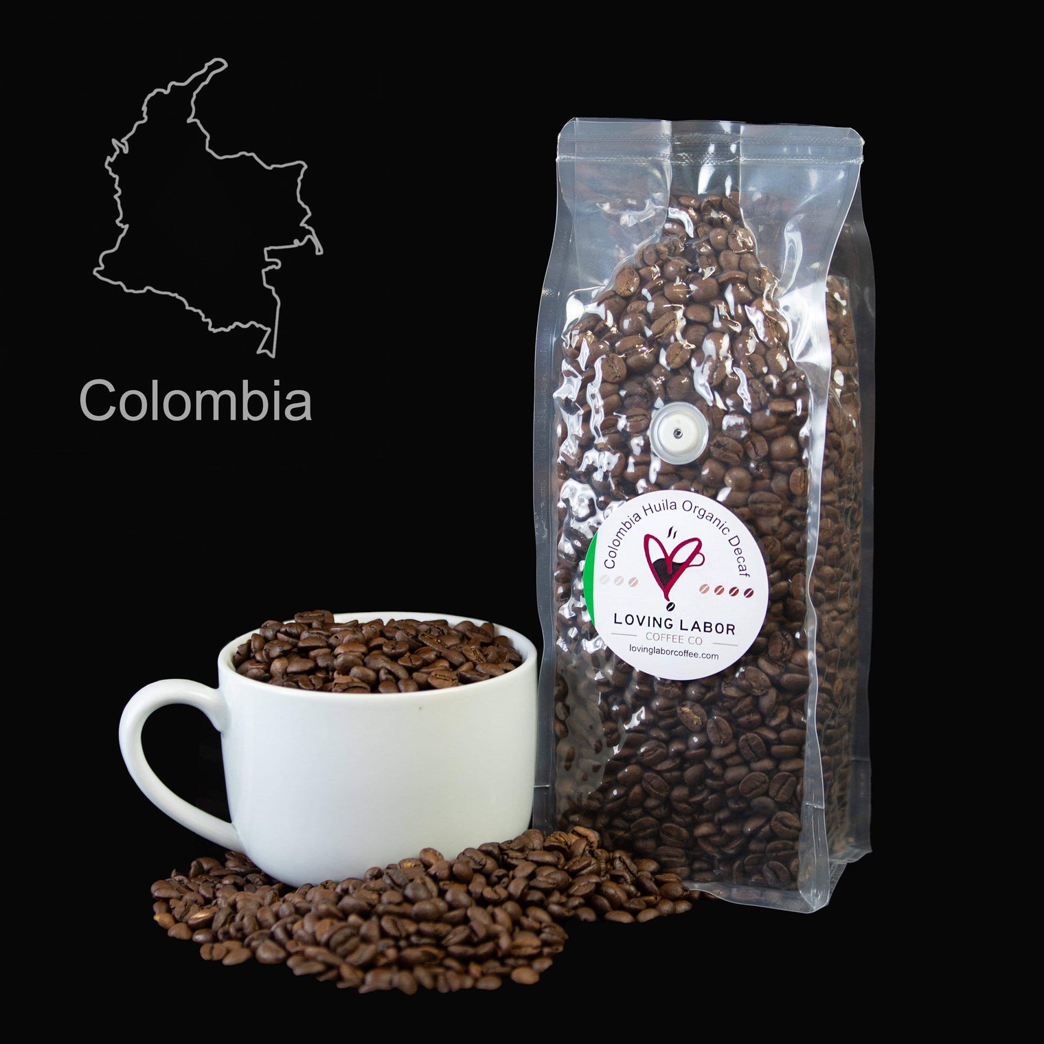 Colombia Huila Organic Decaf Loving Labor Coffee Co. 